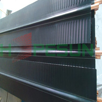 厂家直销 平板集热器镀膜板 铜管铝翼平板太阳能集热器板芯