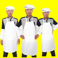 白色厨师围裙 厨师帽 袖套 食品售货员围裙 烹饪围裙 批发印字