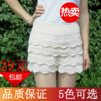 【天天特价】新款韩版蕾丝短裤安全裤大码女装白色打底裤裙裤热裤