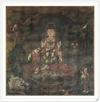 法海寺壁画 水月观音 佛教题材 国画 人物 佛像 装饰画 挂画
