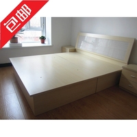 包邮板式床1.5米 1.8米 双人床 气压高箱床 储物床 床902