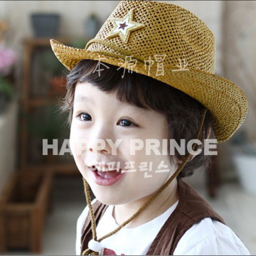 【本源帽业】韩版童帽夏季宝宝草帽儿童遮阳帽太阳帽牛仔草编帽子