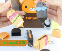 日韩文具 圆头饼干钥匙链笔 可挂式巧克力圆珠笔 学生礼物