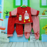包邮灵智小太子冬装冬款婴儿衣服0-6个月男女宝宝棉衣三件套
