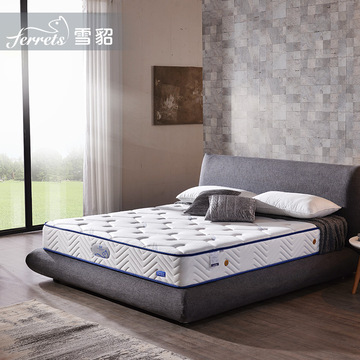雪貂床垫 天然进口乳胶床垫席梦思弹簧床垫1.5 1.8米软硬双人床垫