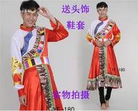 新款民族服装舞台服装男演出服装男藏族舞蹈演出服装藏族舞蹈男装