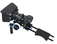 狼王5D2 5D3 GH4 A7S单反相机摄像套件支架肩托+遮光斗跟焦器配件