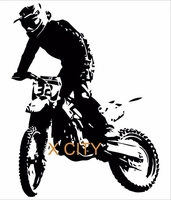 摩托车车手竞技表演越野赛Motocross运动风墙贴画客厅体育馆贴纸