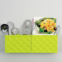 日本进口正品 inomata厨房冰箱磁铁吸附整理盒餐具厨具塑料收纳盒