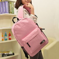 女士春季新款时尚纯色尼龙双肩背包学生书包平板电脑包旅行运动包