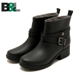 B&L雨鞋女式水鞋低筒橡胶雨靴成人胶鞋防滑防水耐磨大人雨鞋