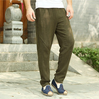 原创设计汉麻中式裤子 宽松休闲裤 中国风麻料直筒长裤