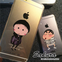 Sakura日本创意蜡笔小新iphone6plus手机壳 苹果6保护套TPU硅胶套
