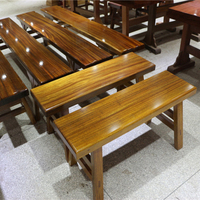 奥坎花梨绿心檀明清仿古中式红木原木实木大板茶桌长条凳椅子配件