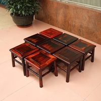 红木家具缅甸花梨木凳子老挝大红酸枝四方凳换鞋凳多功能实木凳子