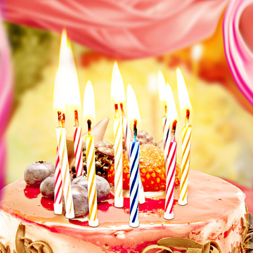 生日蜡烛 儿童 派对蛋糕蜡烛 创意 浪漫螺纹可爱小蜡烛