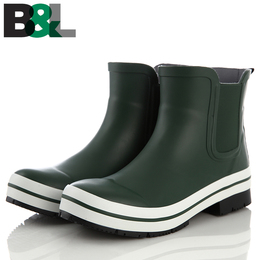 B＆L雨鞋女式欧美时尚经典短筒橡胶雨靴防滑防水耐磨大人雨鞋胶鞋