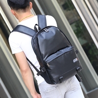 休闲男双肩包男士背包韩版学生书包皮时尚大容量运动旅行电脑包潮