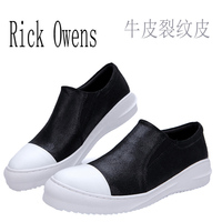 流行男鞋rick Owens松糕鞋懒人鞋套脚鞋低帮增高鞋 韩版青春潮鞋