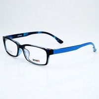 配眼镜韩版潮超轻男款蓝色近视板材眼镜框彩色镜腿TR90丹阳眼镜