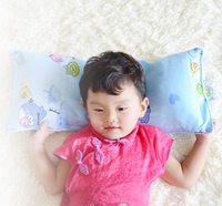 大童宝宝卡通保健加长枕头 荞麦壳决明子婴儿定型枕 全棉枕套