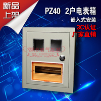 厂家直销 电表箱暗装嵌入式安装 暗装PZ40 2户 二表