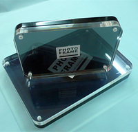 亚克力像框精品摆台相框证书框7寸透明水晶批发 创意磁性相架