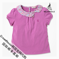 【CreamHouse】韩国代购正品女童装.Beanpole.碎花领泡泡短袖T恤