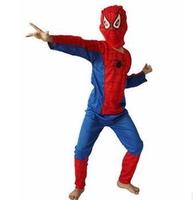 新年礼物蜘蛛侠服装套装紧身衣服儿童男童圣诞节化装舞会派对服装