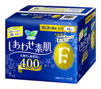 日本进口花王乐而雅F系列敏感肌特多量夜用护翼卫生巾7片装 40cm