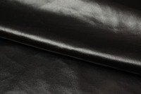 进口黑色柔软皮革面料亮光 人造革座套坐垫DIY沙发服装内饰面料