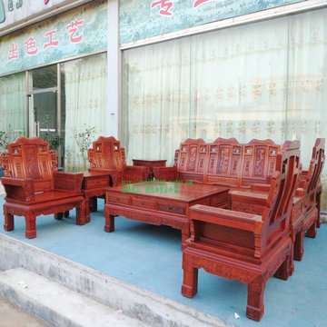 10件套缅甸花梨木沙发，红木家具；远山家具；大漆家具；沙发定制