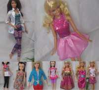 3满百包邮正版Barbie正品可儿珍妮小布芭比娃娃 时装衣服多款可选