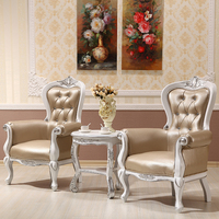 桦天下 单人沙发 美式布艺沙发小户型 欧式客厅真皮双人沙发椅子