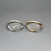 欧美外贸饰品厂家直销：高端铜铸造开口别致戒指指环
