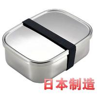日本制正品男女士学生可爱单层不锈钢饭盒金属便当盒餐盒微波包邮