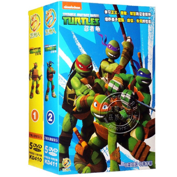 正版正品 忍者龟1-2部 盒装10DVD 忍者神龟 中英双语 中英双语
