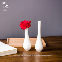 阿七|台面小花瓶 陶瓷 迷你客厅花瓶摆件白瓷花瓶小号 白色花瓶