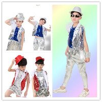 新款儿童舞蹈服现代舞架子鼓男童表演服街舞霹雳演出服爵士舞服装