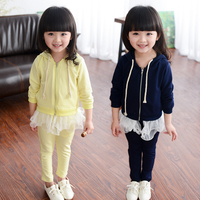 女童秋装套装2015女童韩版秋装春秋套装儿童纯棉套装长袖