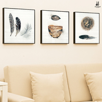 云图 创意 抽象装饰画现代简约羽毛客厅餐厅玄关沙发背景墙挂画