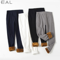 EAL正品韩版冬季新款梭织弹力铅笔裤加厚加绒小脚打底裤L12