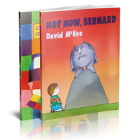 英文原版进口儿童畅销 Elmer  Not Now Bernard《花格子大象艾玛》、《东东，等一下》套装英文睡前故事 英语绘本