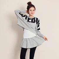 2015韩国春季新款纯棉卫衣裙裤两件套运动休闲套装女韩版宽松BF风