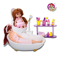 梦幻浴缸会喷水仿真娃娃 过家家生日礼物 乐吉儿H22C 儿童玩具