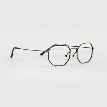 新款韩版复古八边平光超轻金属全框眼镜配近视商务眼镜架男女款潮