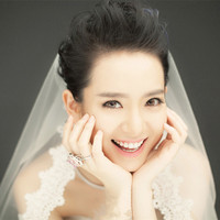 包邮 新款戚薇明星同款韩式新娘超长3米蕾丝白色拖地头纱结婚配件