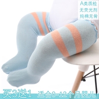 0-3-6-12个月岁纯薄过膝高筒袜 新生婴儿男女童宝宝防蚊长筒棉袜