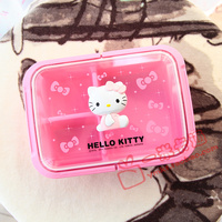 Hello Kitty 卡通可爱饭盒 分格餐盒 保鲜盒 便当盒 饭盒 包邮