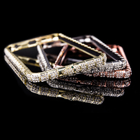 iphone6 plus镶钻金属边框 苹果6手机壳带钻 4.7寸钻石边框保护套